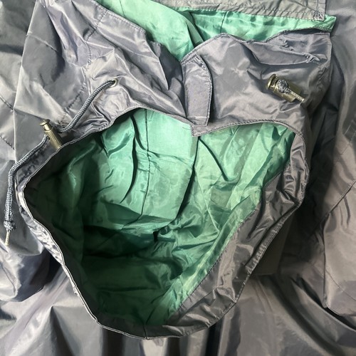 Chaqueta de piel de neopreno para hombre talla grande capucha se mete en el cuello azul/verde impermeable - Imagen 18 de 21