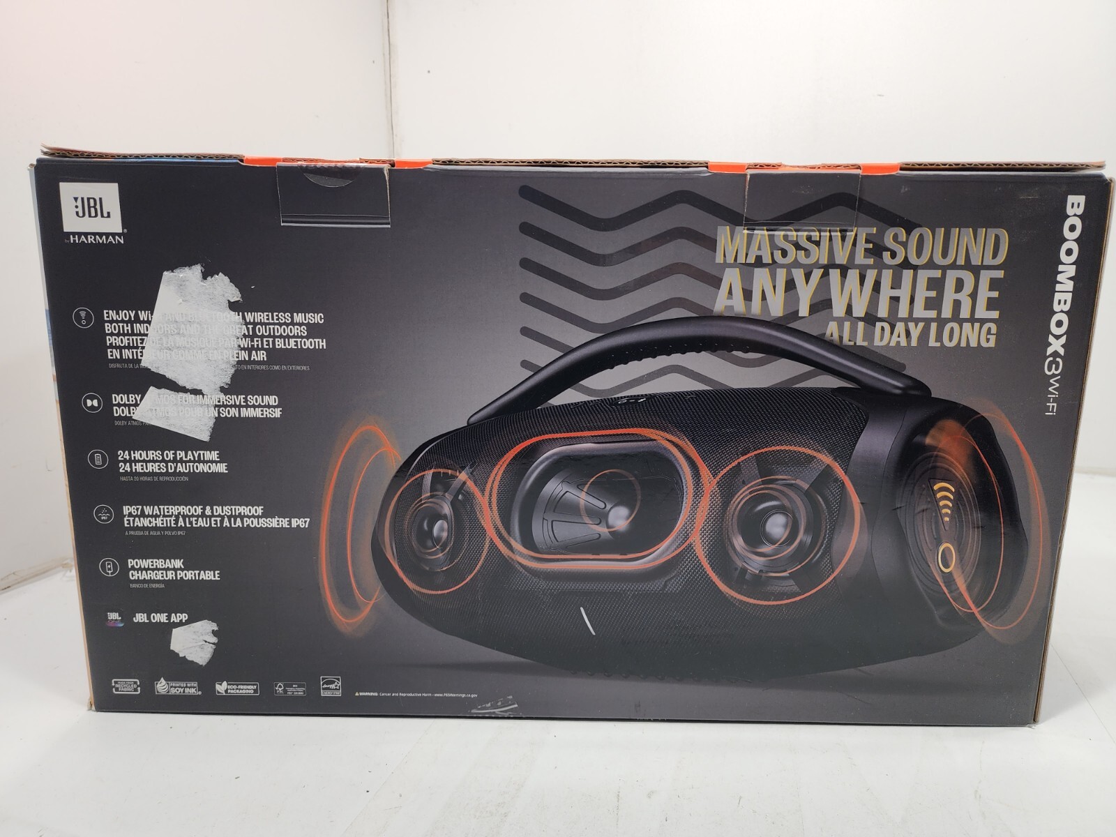 JBL Boombox 3 WiFI Portable Bluetooth Speaker Powerful Sound