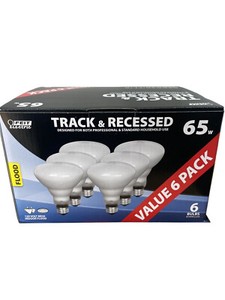 Feit Electric ‎65BR30/FL 65W Indoor Flood Incandescent Light Bulbs 6 Pack