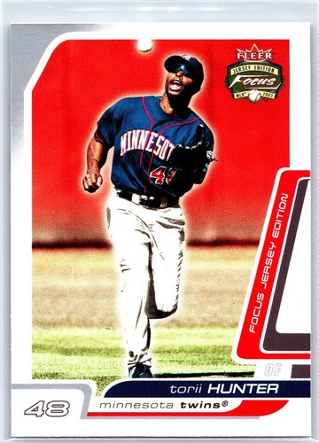 2003 Fleer Focus Jersey Edition Torii Hunter #132 card