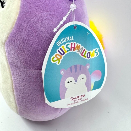 Squishmallows 7.5" Plush Toy - Sydnee Lilac Purple Squirrel Collectible NWT - Bild 3 von 6