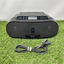 Sony ZS-S2IP AM-FM Radio CD-Player iPod Dock Stereo Boombox CD-R RW Playback AUX