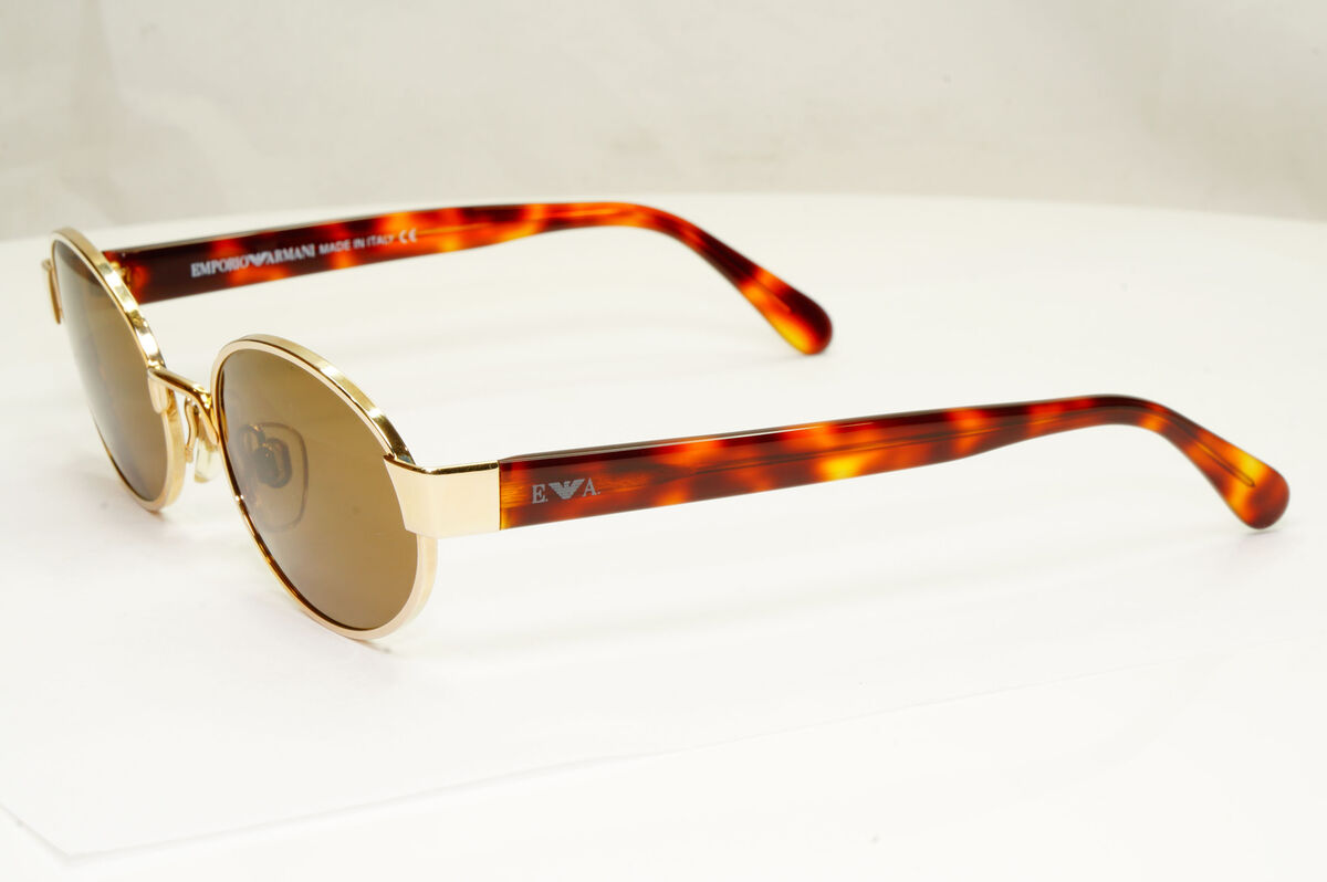 Emporio Armani 1997 Vintage Sunglasses Mens Womens Oval Gold Emporio Armani 1997 Vintage Sunglasses Mens Womens Oval Gold