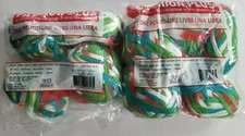 Rainbow Style Ribbon Yarn Lot - 2lbs Red Green Blue and White