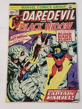 Daredevil 107 Marvel Comics Black Widow Captain Marvel Bronze Age 1974
