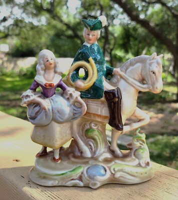 VTG Grafenthal COURTESAN & SIGNOR ON HORSE FLIRT SCENE Porcelain Figurine GDR