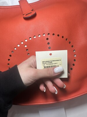 Authentic HERMES SOFT EPSOM CALFSKIN EVELYN POCHE III 33 BAG GM