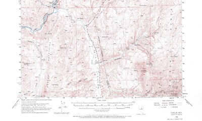 Carlin Quadrangle, Nevada 1952 Topo Map USGS 15 Minute Topographic