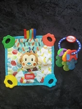Nuby Love n' Care Plush Monkey Teething Blankie/Ice Gel Teether Keys Set