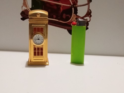 Clock Miniature - Focus Telephone Booth Quartz Movement - Picture 6 of 6