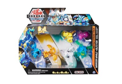 Bakugan Evolutions WARRIOR WHALE & BLITZ FOX Battle Strike Pack - Brand New