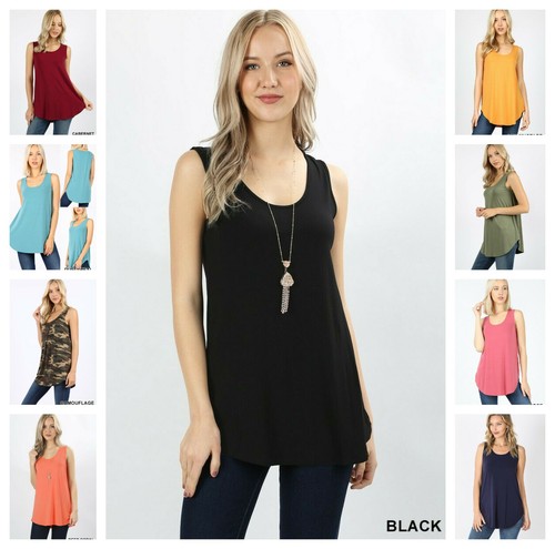 Mujer Sin mangas Camiseta Informal Básica Túnica Prenda para el torso sin mangas Blusa S-3X - Imagen 3 de 60