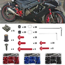 177Pcs Motorcycle Fairing Bolt Kit M5 M6 for Kawasak Suzuki Honda Ducati Yamaha