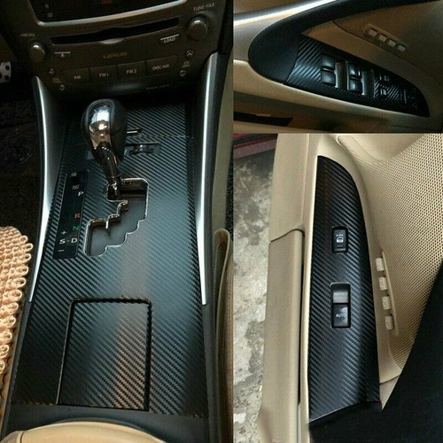 Juego de molduras de cubierta de panel interior de fibra de carbono brillante 5D para Lexus IS250 2006-2012 - Imagen 9 de 13