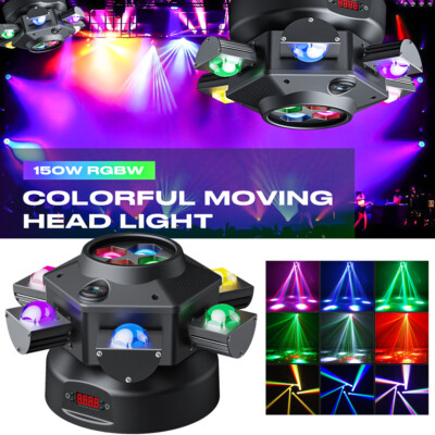 150W 10LEDs RGBW Moving Head Stage Light DMX with Laser DJ Disco Bar Band KTV US