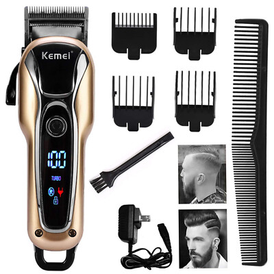 Kemei Cordless Electric Hair Clipper Trimmer Cutting Machine Beard Haircut Kit