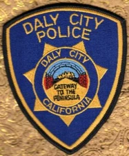 Daly City California Police Patch Retired Design Guarantee Authentic NOS