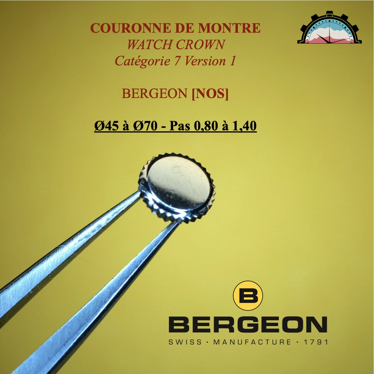 Couronnes de montre en or rose x50 Pièces de rechange Couronnes de montre en or rose x50 Pièces de rechange