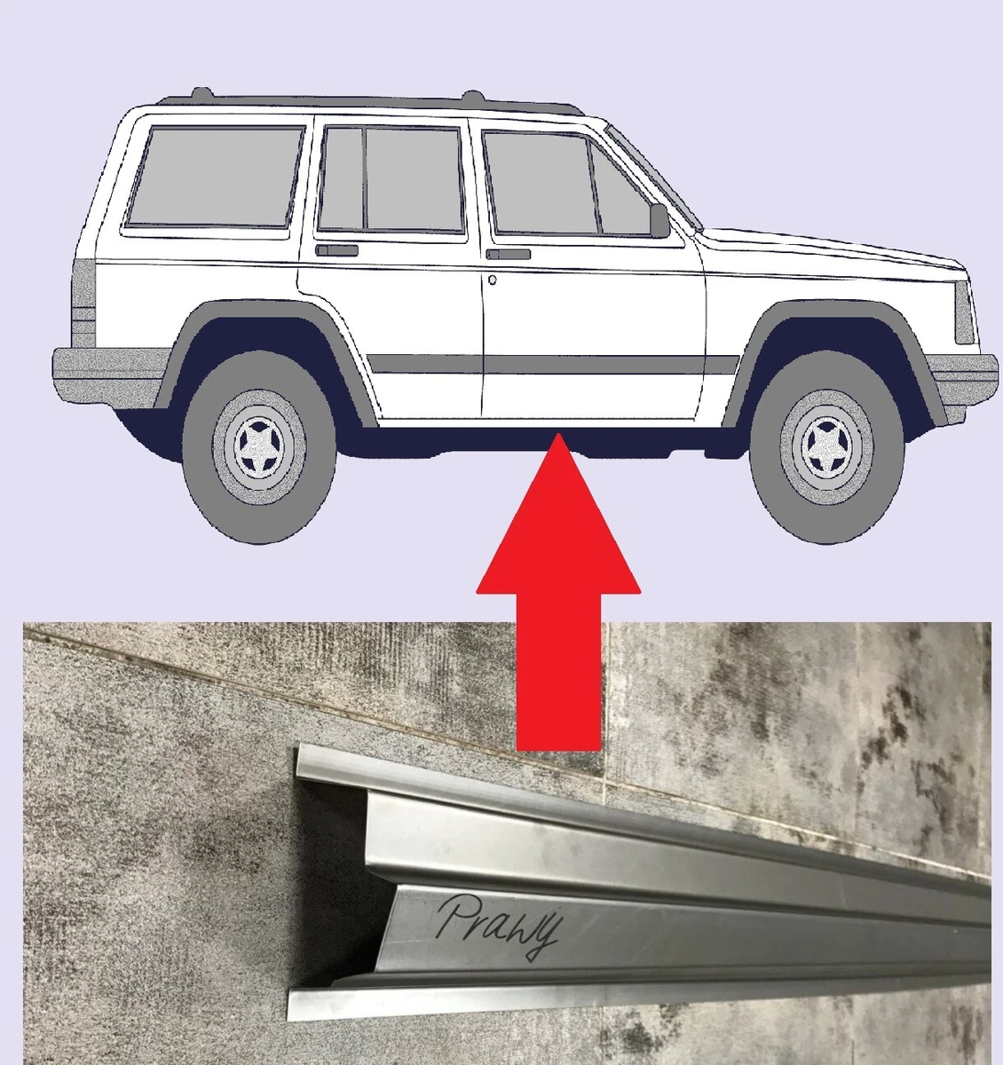 SILL for Jeep Cherokee XJ 1984 2001 new metal door sills body parts producer