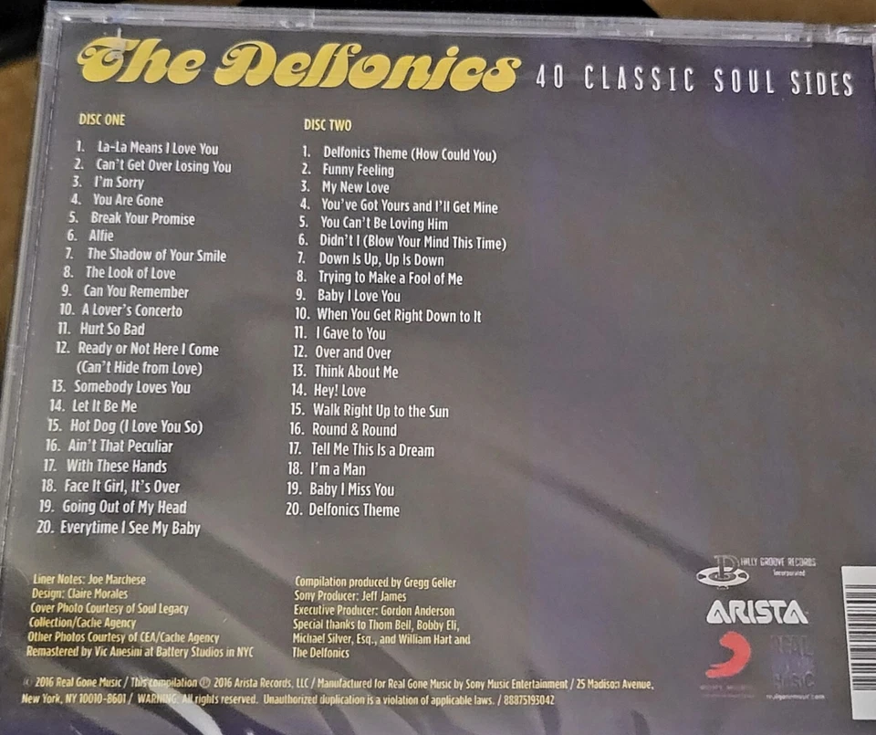 The Delfonics [Arista] by The Delfonics (CD) 40 classics 2 cd set BEST OF  Foto 2 de 2