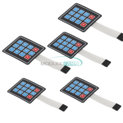 5PCS 4 x 3 Matrix Array 12 Key Membrane Switch Keypad Keyboard for Arduino/AVR