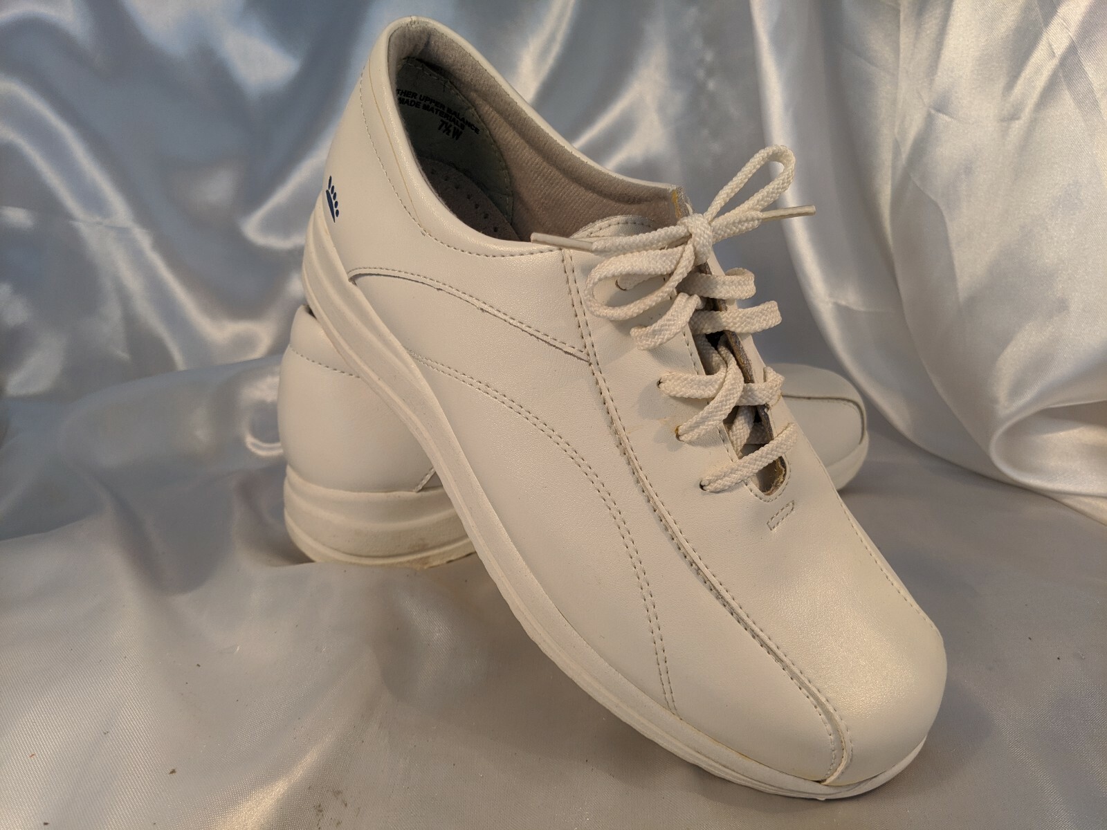 Spring Step Professionals Viva White Leather Shoe… - image 1