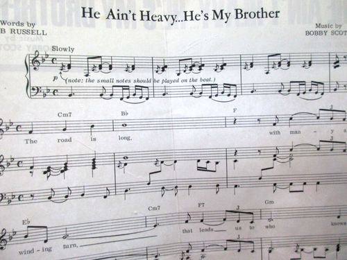 Partituras He Ain't Heavy, He's My Brother - 1969 Harrison Music Corp. - Imagen 2 de 3