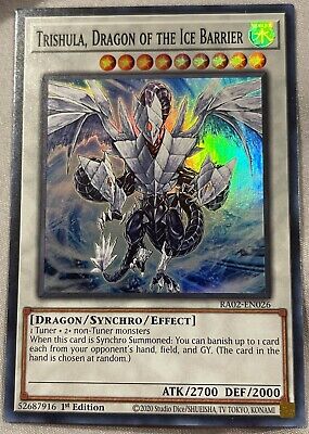 Yugioh! Trishula Dragon of the Ice Barrier RA02-EN026 Super Yugioh! Trishula Dragon of the Ice Barrier RA02-EN026 Super