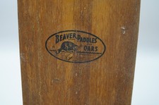 Remos y remos marca Beaver madera de cuero MFG. Remo CO. 52,75" en EE. UU. E321