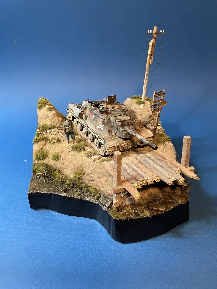 Bridge Out! Diorama de armadura de la Segunda Guerra Mundial construido 1/35 listo para enviar hoy Foto 3 de 4