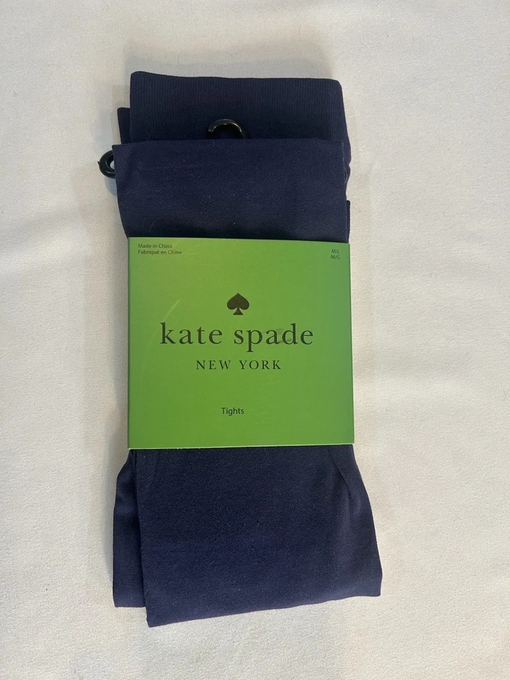 Medias Kate Spade New York Opacas Azul Marino Para Mujer Talla M/L Nylon Pantimedias Nuevas Foto 3 de 3