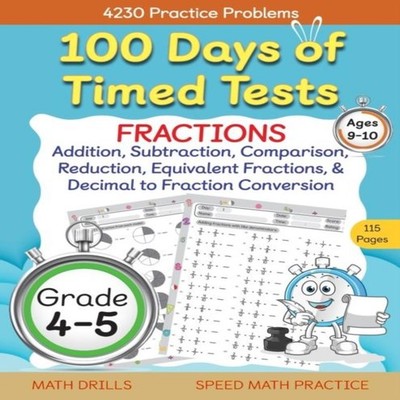 100 Days of Timed Tests Fractions Practice Comparing Fractions Re
