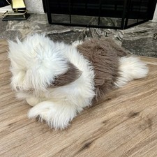 Folkmanis Large Sheepdog Full Body Hand Puppet Gray White Shaggy 25 inches