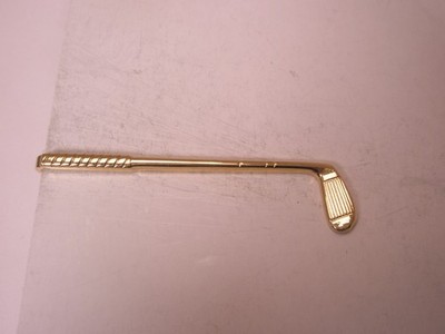 Golf Club Iron Golfer Golfing Vintage Tie Bar Clip l pga cup tournement course