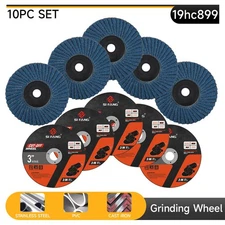 10Pc 3in Cutting Disc Flap Grinding Wheel Abrasive 75mm For Angle Grinder Tool