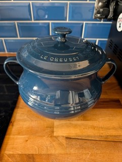 Le Creuset Stoneware Casserole 3.8L Dark Blue
