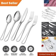 20-Piece Mirror Polished Stainless Steel Flatware Set for 4 - Dishwasher Safe