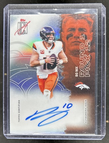 2025 Topps Signature Class Bo Nix Veteran Chrome Auto Autograph #18 Broncos