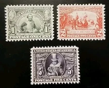 US Stamps SC# 328-330 1907 Jamestown Commemoratives Replica Set