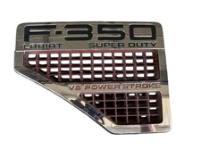 2008-2010 F-350 Super Duty LARIAT Power Stroke Front Fender Emblem Badge
