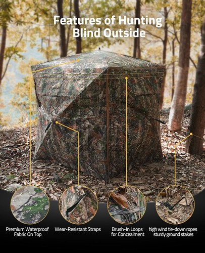 Jagdrollo 270 Grad durchsichtig, Bodenrollo für Hirschjagd, 2-3 Personen - Bild 5 von 11