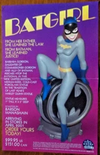 Batgirl statue Promotional Poster 2001 DC Direct 17x11" Barbara Gordon Batsignal