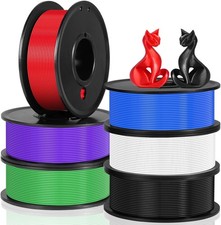 PLA 3D Printer Filament 1.75Mm   6 Color Pack 250G X 6 , Tangle-Free  Consiste