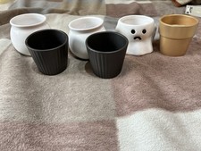 6 Mini Glazed Ceramic Plant Pots
