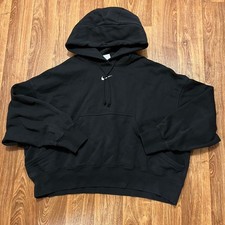 Nike Phoenix Fleece Oversized Hoodie Women Medium Blck Center Swoosh DQ5860-010