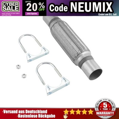 Flexrohr 45 x 200/300mm für VW Golf V VI Multivan V Passat Polo Touran T4 T5