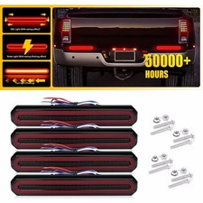 4 Led Tail Light 8.5 Oval Amber Red Brake Turn Signal Sequential Truck Trailer
