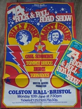 ⭐BILLY FURY⭐ Rare Original Poster & Programme 1974 Bristol Colston Hall UK ⭐