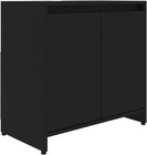 Black Under Sink Bathroom Storage Cabinet Cupboard 60x35x61cm Modern