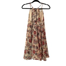BB Dakota Alissa Beige & Orange Floral Swing Dress Women S Nordstrom Boho Fringe
